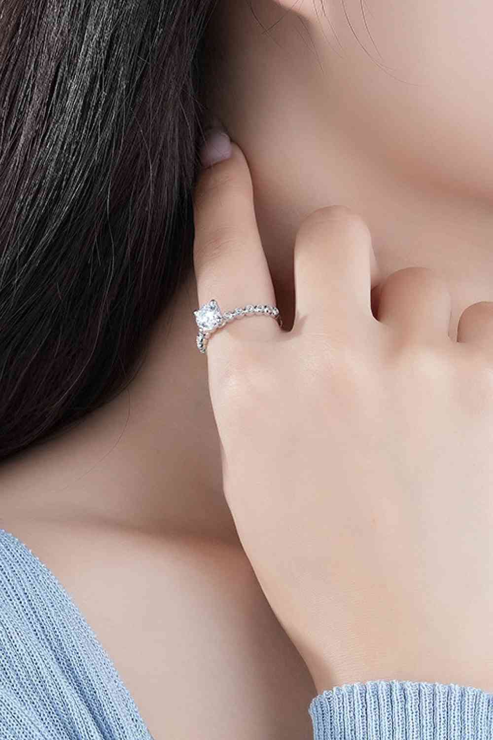 Classic 4-Prong Moissanite Ring for a perfect OOTD – dress to impress outfits from Amexza