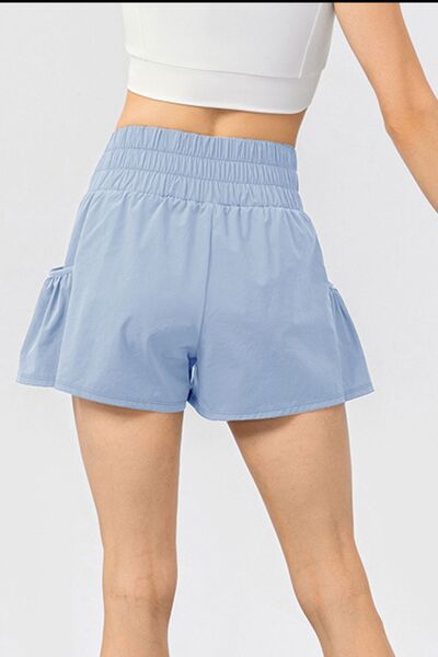 Elastic Waist Pocketed Active Shorts for a perfect OOTD – dress to impress outfits from Amexza