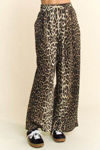 Davi & Dani Leopard Wide Leg Pants for a perfect OOTD – dress to impress outfits from Amexza