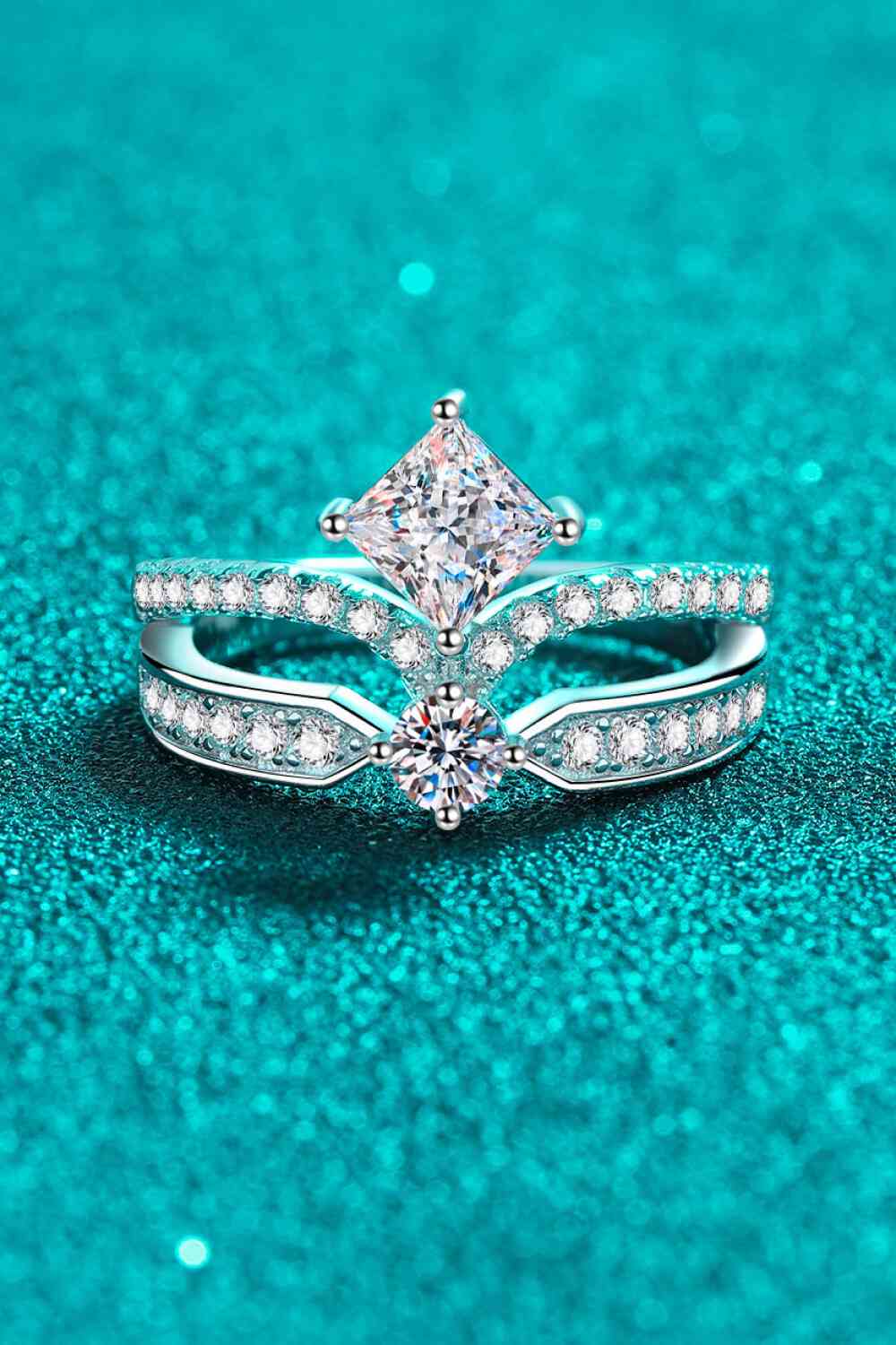 925 Sterling Silver Moissanite Crown Ring for a perfect OOTD – dress to impress outfits from Amexza