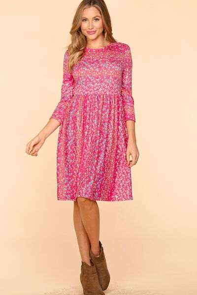 Haptics Round Neck Floral Dress with Pockets for a perfect OOTD – dress to impress outfits from Amexza