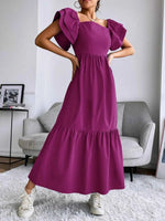 Tiered Square Neck Maxi Dress