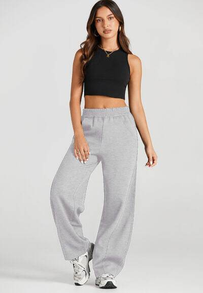 Elastic Waist Sweatpants with Pockets for a perfect OOTD – dress to impress outfits from Amexza