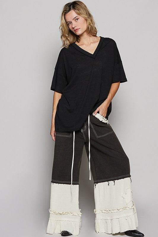 POL V-Neck Half Sleeve T-Shirt - Amexza