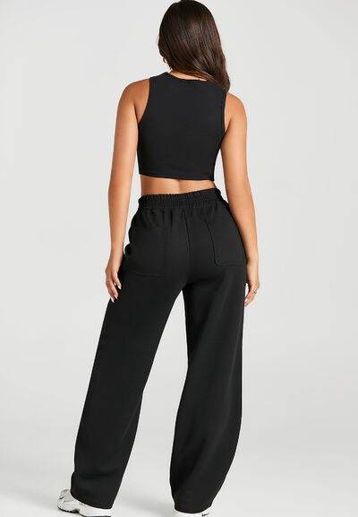 Elastic Waist Sweatpants with Pockets for a perfect OOTD – dress to impress outfits from Amexza