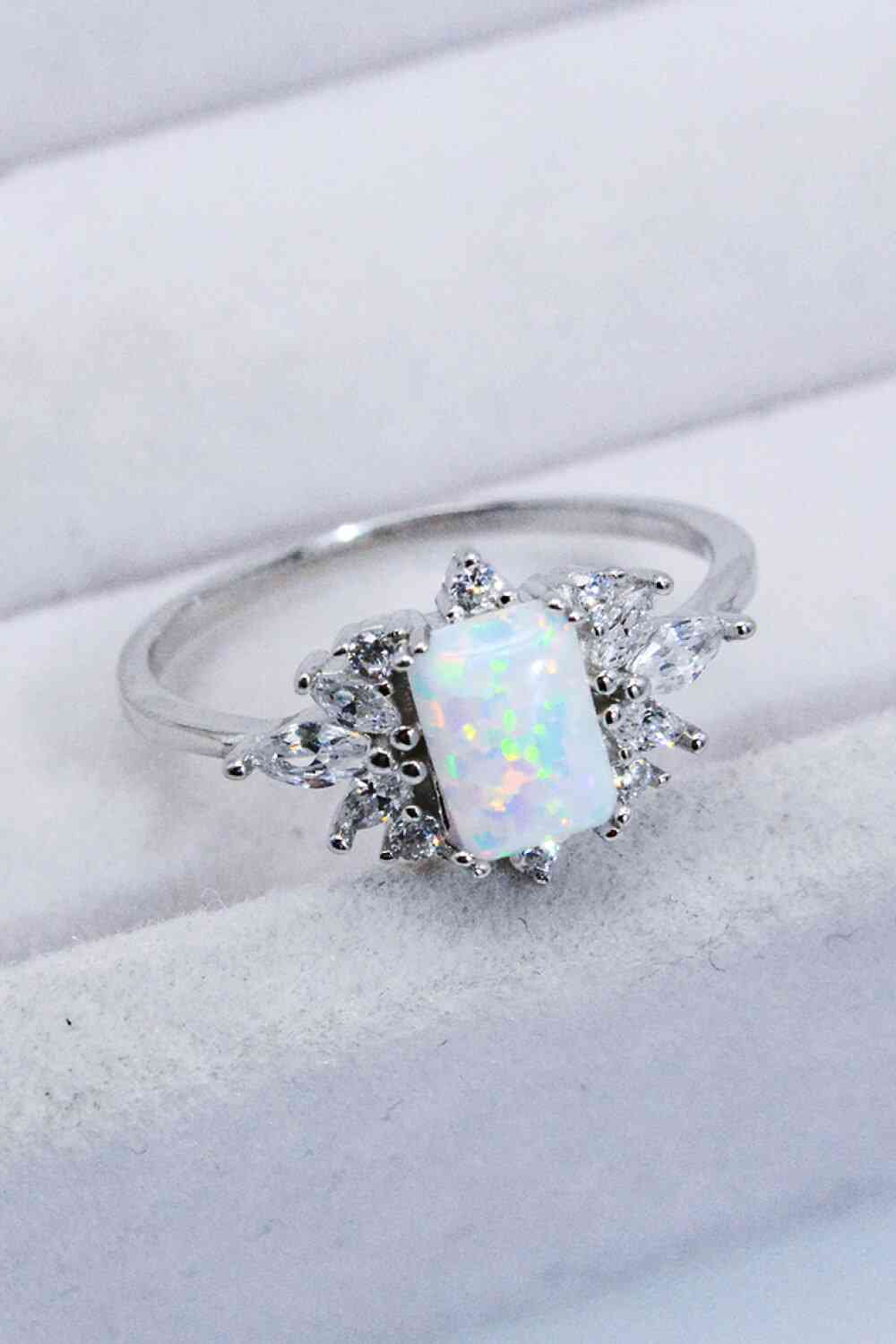 925 Sterling Silver Zircon and Opal Ring Opal for a perfect OOTD – dress to impress outfits from Amexza