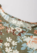 Floral Round Neck Long Sleeve T-Shirt - Amexza