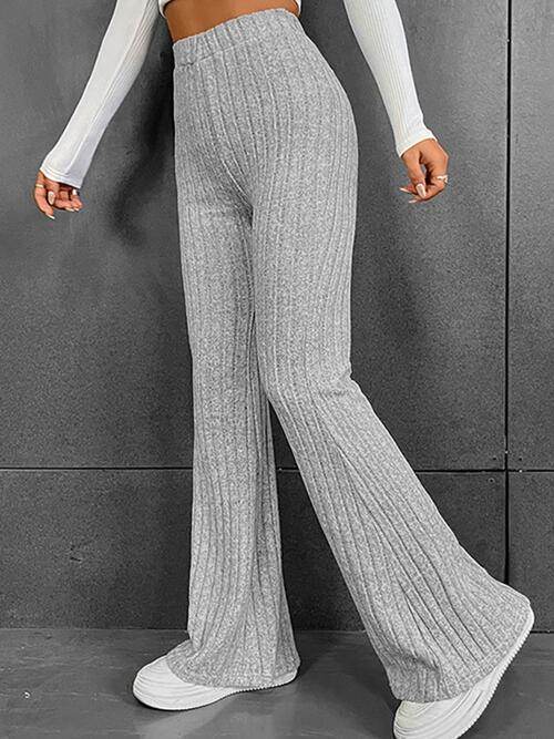 Ribbed High Waist Flare Bootcut Pants for a perfect OOTD – dress to impress outfits from Amexza