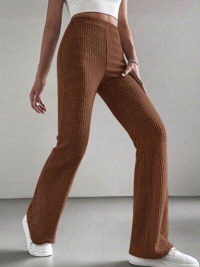 High Waist Bootcut Pants - Amexza