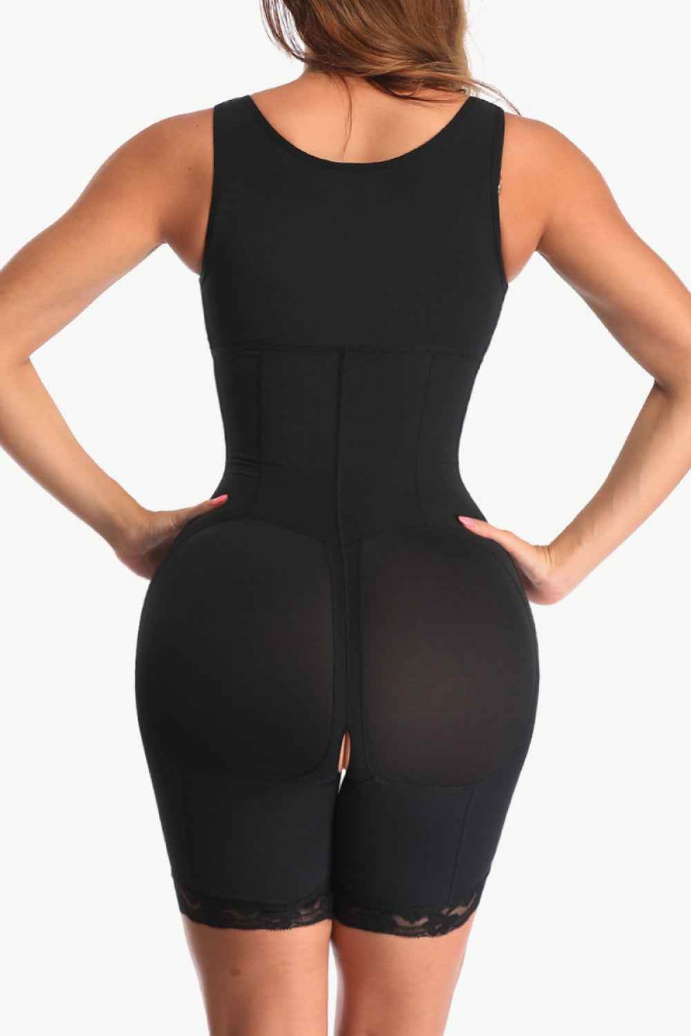 Full Size Zip-Up Lace Detail Shapewear for a perfect OOTD – dress to impress outfits from Amexza