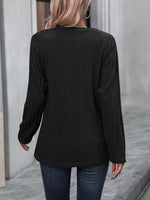 Round Neck Long Sleeve T-Shirt - Amexza