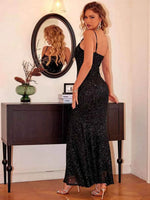 Sequin Square Neck Maxi Cami Dress for a perfect OOTD – dress to impress outfits from Amexza