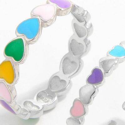 925 Sterling Silver Drip Oil Heart Ring for a perfect OOTD – dress to impress outfits from Amexza