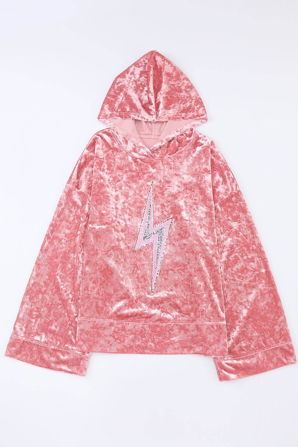 Thunderbolt Sequin Long Sleeve Hoodie for a perfect OOTD – dress to impress outfits from Amexza