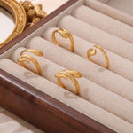 Titanium Steel Snake Shape Bypass Ring for a perfect OOTD – dress to impress outfits from Amexza