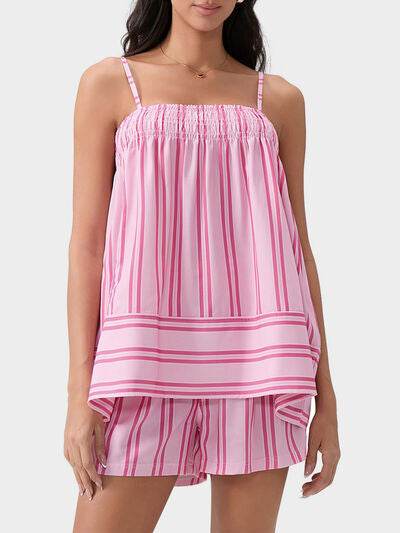 Smocked Square Neck Cami and Shorts Set for a perfect OOTD – dress to impress outfits from Amexza