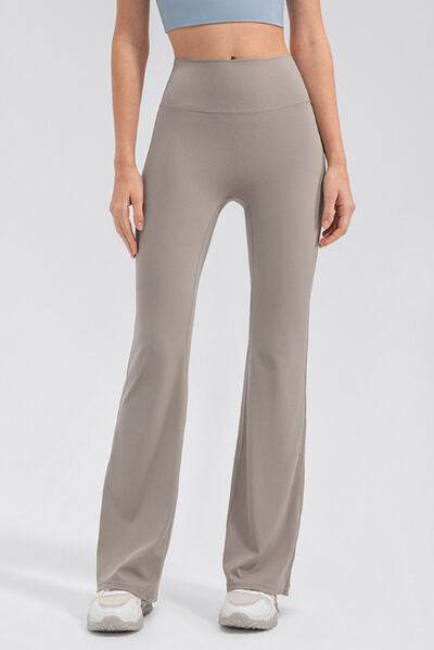 High Waist Straight Active Pants - Amexza