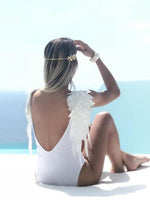 Backless Wide Strap Parent-Child Swimwear Mom-White for a perfect OOTD – dress to impress outfits from Amexza