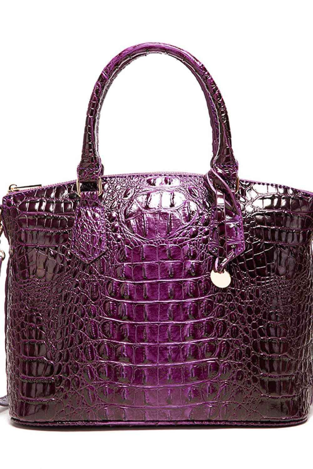PU Leather Handbag Deep Purple One Size for a perfect OOTD – dress to impress outfits from Amexza