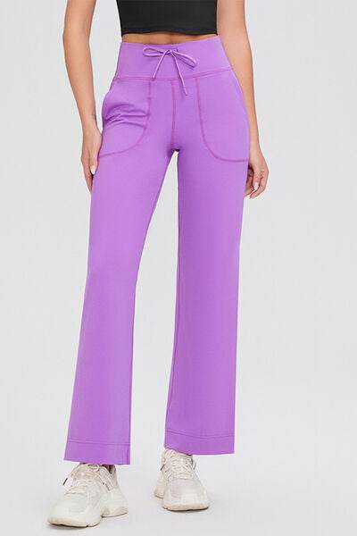 Basic Bae Full Size Drawstring High Waist Pants with Pockets Heliotrope Purple for a perfect OOTD – dress to impress outfits from Amexza