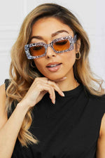 Tortoiseshell Rectangle Polycarbonate Sunglasses for a perfect OOTD – dress to impress outfits from Amexza