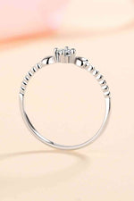 Adored Moissanite Heart 925 Sterling Silver Ring for a perfect OOTD – dress to impress outfits from Amexza