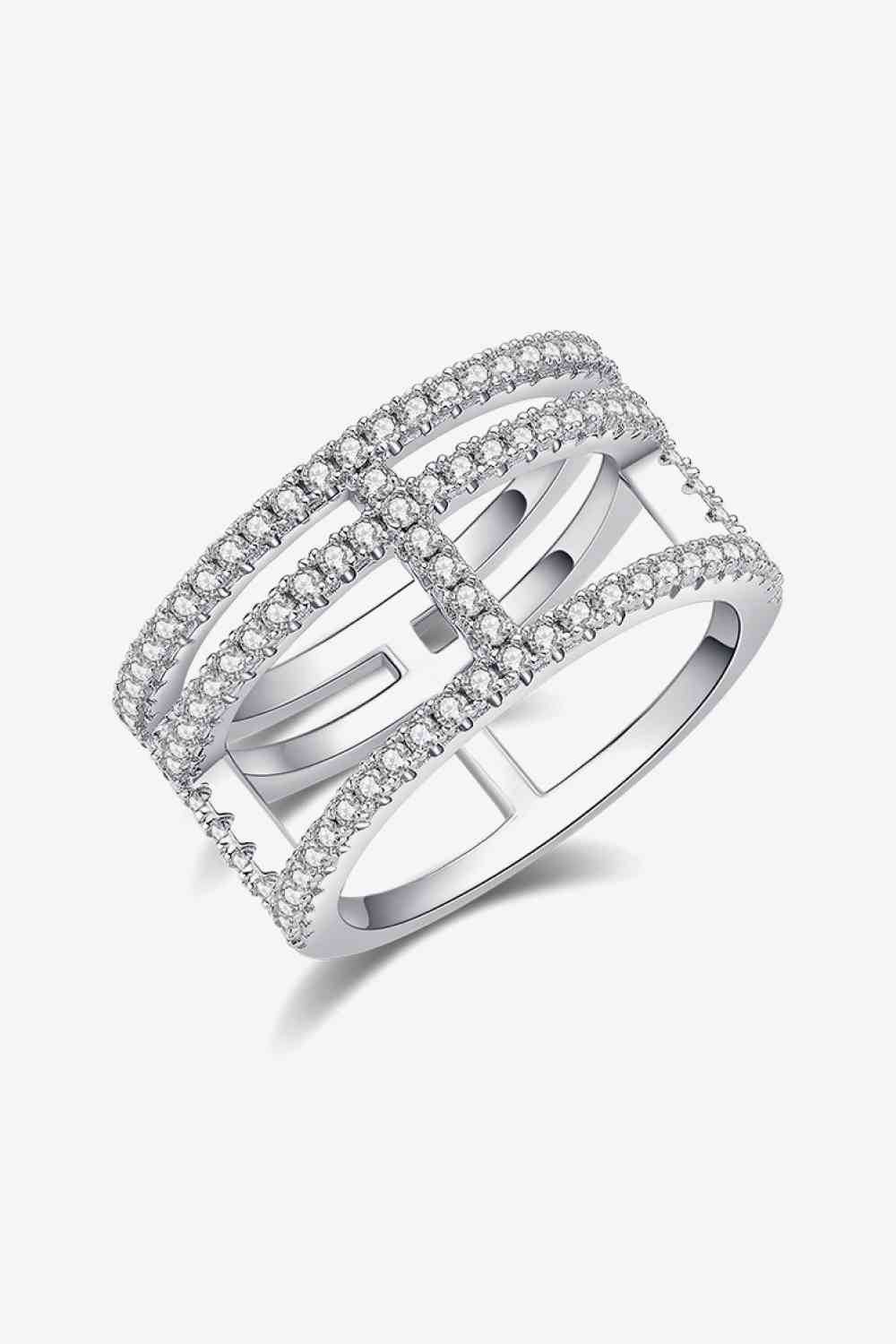 Adored Moissanite Cutout Wide Ring for a perfect OOTD – dress to impress outfits from Amexza