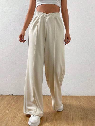 Elastic Waist Wide Leg Pants for a perfect OOTD – dress to impress outfits from Amexza