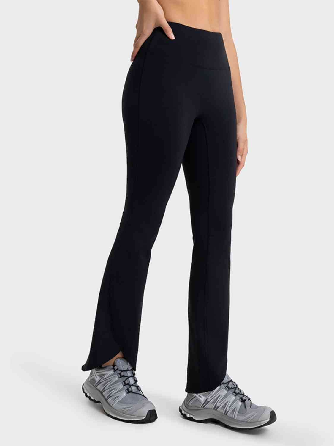 Millennia Wide Waistband Bootcut Sports Pants - Amexza