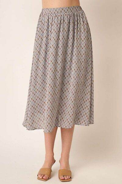 Mittoshop Printed Midi Skirt Taupe for a perfect OOTD – dress to impress outfits from Amexza