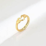 Hand Heart Shape 925 Sterling Silver Open Ring Gold 7 for a perfect OOTD – dress to impress outfits from Amexza