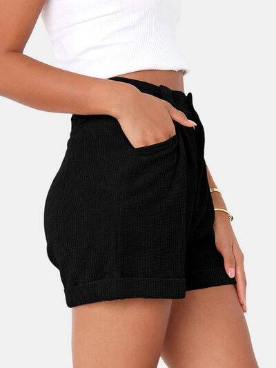 Full Size High Waist Shorts with Pockets for a perfect OOTD – dress to impress outfits from Amexza