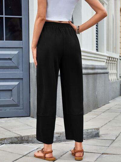 Lovelet Elastic Waist Wide Leg Pants for a perfect OOTD – dress to impress outfits from Amexza