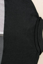 Color Block Collared Neck Long Sleeve Sweatshirt for a perfect OOTD – dress to impress outfits from Amexza