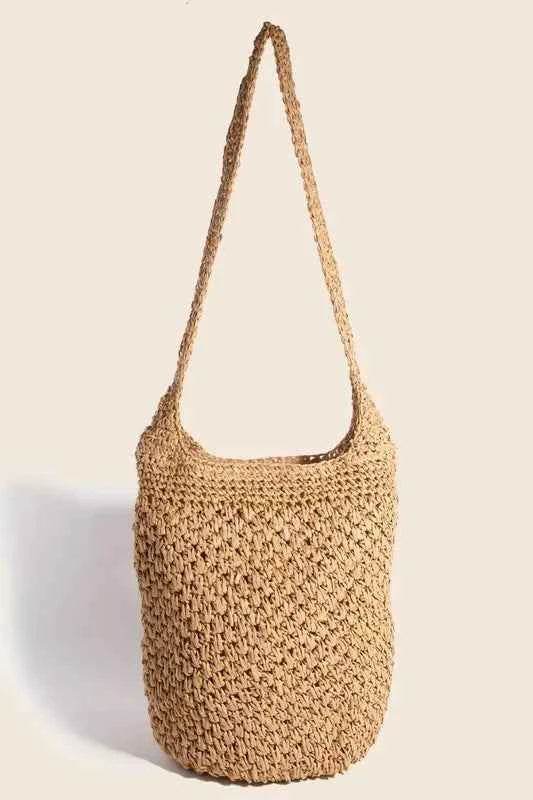 Fame Intricate Braided Hobo Shoulder Bag Camel One Size for a perfect OOTD – dress to impress outfits from Amexza