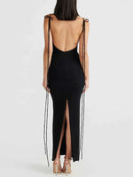 Backless Slit Sleeveless Bodycon Maxi Dress