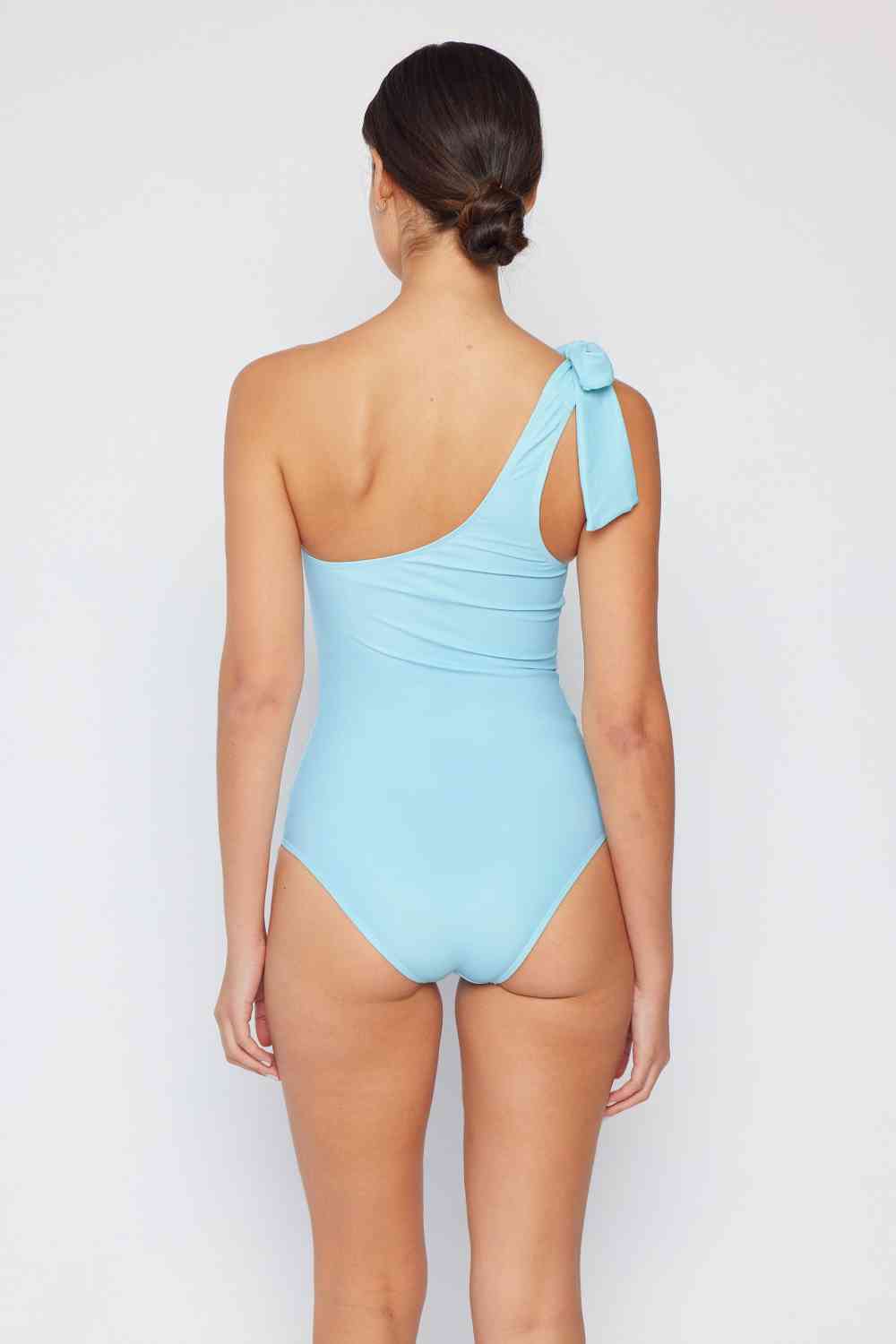 Marina West Swim Vacay Mode One Shoulder Swimsuit in Pastel Blue for a perfect OOTD – dress to impress outfits from Amexza