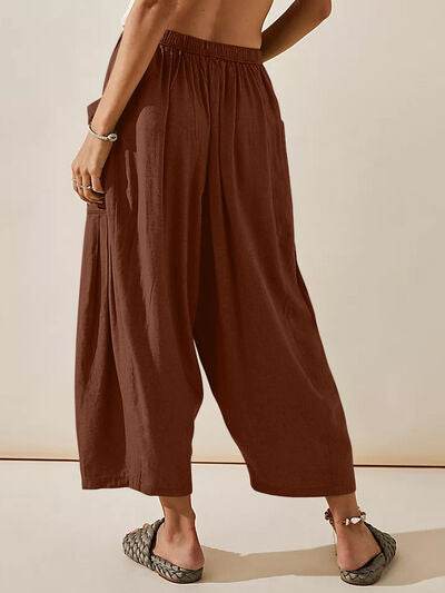 Full Size Wide Leg Pants with Pockets for a perfect OOTD – dress to impress outfits from Amexza