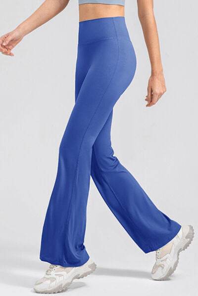 High Waist Straight Active Pants - Amexza