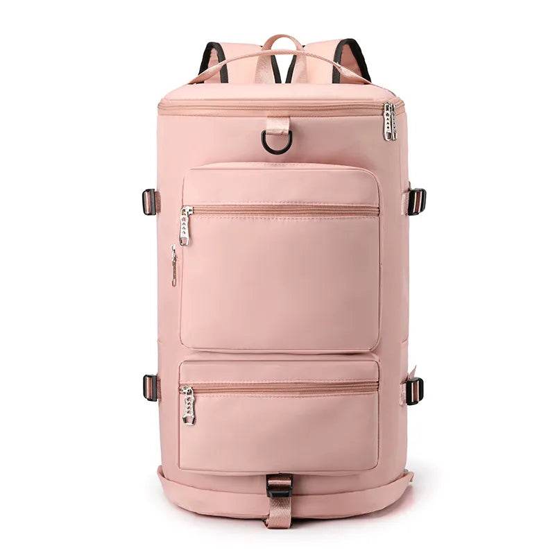 Multi Pocket Travel Backpack Bag Watermelon pink One Size for a perfect OOTD – dress to impress outfits from Amexza