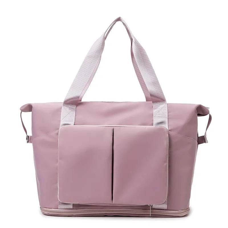 Oxford Cloth Multi Pocket Travel Bag Dusty Pink One Size for a perfect OOTD – dress to impress outfits from Amexza