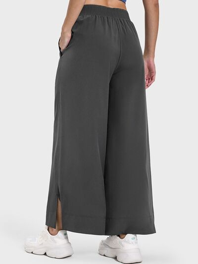 Millennia Slit Wide Leg Active Pants for a perfect OOTD – dress to impress outfits from Amexza