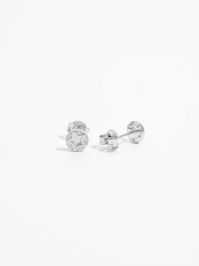 925 Sterling Silver Zircon Star Stud Earrings for a perfect OOTD – dress to impress outfits from Amexza