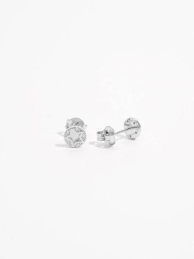 925 Sterling Silver Zircon Star Stud Earrings for a perfect OOTD – dress to impress outfits from Amexza