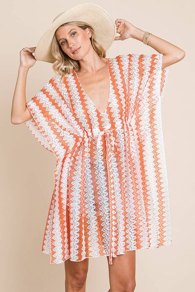 Cotton Bleu by Nu Label Multi Crochet Lace Cover Up Orange for a perfect OOTD – dress to impress outfits from Amexza