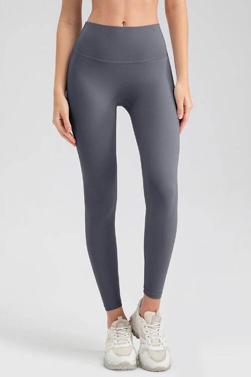 Wide Waistband Sport Leggings - Amexza