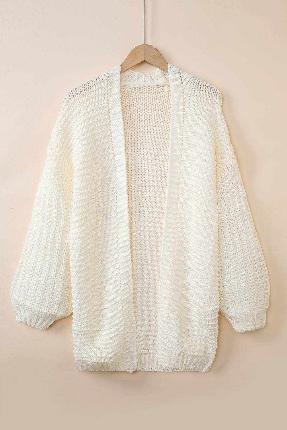 Open Front Longline Cardigan Pastel Yellow for a perfect OOTD – dress to impress outfits from Amexza