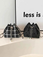 Chain Drawstring Bucket Bag for a perfect OOTD – dress to impress outfits from Amexza