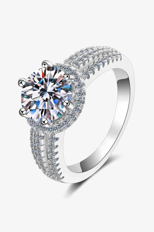 Sterling Silver Moissanite Ring Silver for a perfect OOTD – dress to impress outfits from Amexza