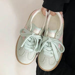 Contrast Round Toe Flat Sneakers for a perfect OOTD – dress to impress outfits from Amexza